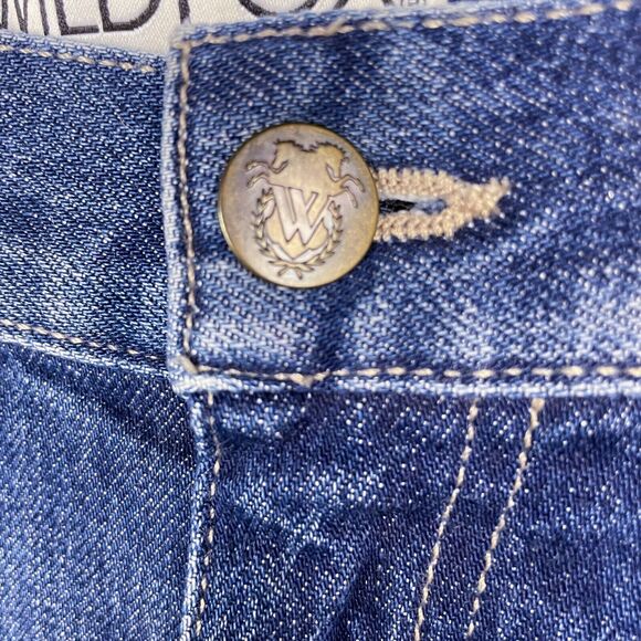 Wildfox Hello Legs Boyfriend Jeans Est Size 6 8 Blue Denim - Picture 8 of 14